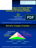 Process, Product and Project Metrics Product Metrics For Software Estimation For Software Projects