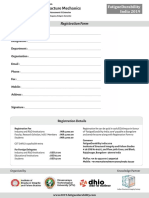 Fatigue, Durability and Fracture Mechanics: Registration Form