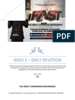 Week 3 - Daily Devotion: The Great Commission Resurgence