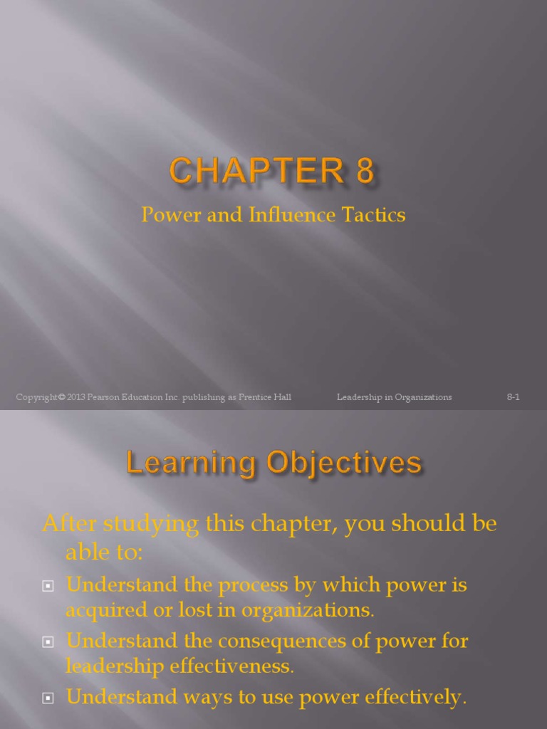 Power and Influence Tactics | PDF | Persuasion | Leadership