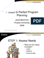 7 Steps To Perfect Program Planning: Janet Bechman Purdue University 2008