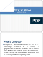 Computer Skills: Lecture No:1