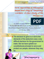 "Unilateral Approaches To Managing Movement and Stay of Temporary Workers: A Case Study of The Philippines