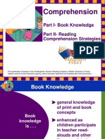 Comprehension: Part I-Book Knowledge Part II - Reading Comprehension Strategies