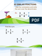 ADDING AND SOLVING FRACTIONS