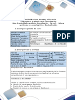 Guía de Actividades y Rúbrica de Evaluación - Tarea 3 - Mejorar Gestión de Procesos Logísticos de Distribución