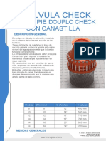 Válvula check pie doble con canastilla