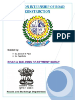 Report on internship at road construction department