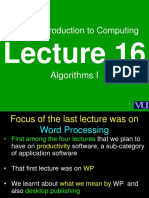 CS101 Introduction To Computing: Algorithms I