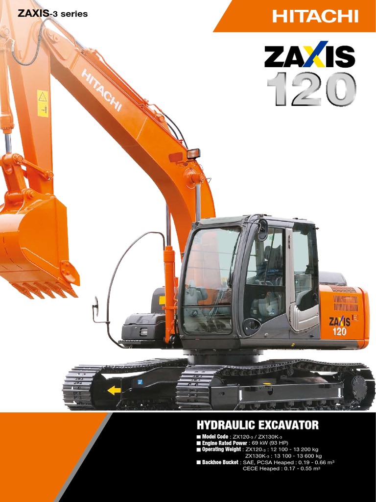 Hitachi ZX120-3 Excavator Overview | PDF | Fuel Injection | Diesel Engine