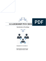 Leadership Psychology: An Introduction