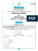 WBJEE-2019 Physics & Chemistry - Ans & Hints (DT 26-05-2019)