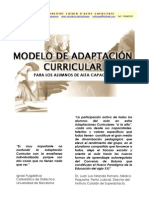 Modelo de Adaptación Curricular para Alumnado de Alta Capacidad