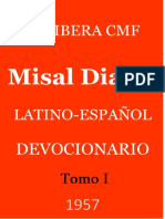 Misal Diario y Devocionario 1957 Tomo I P. RIBERA