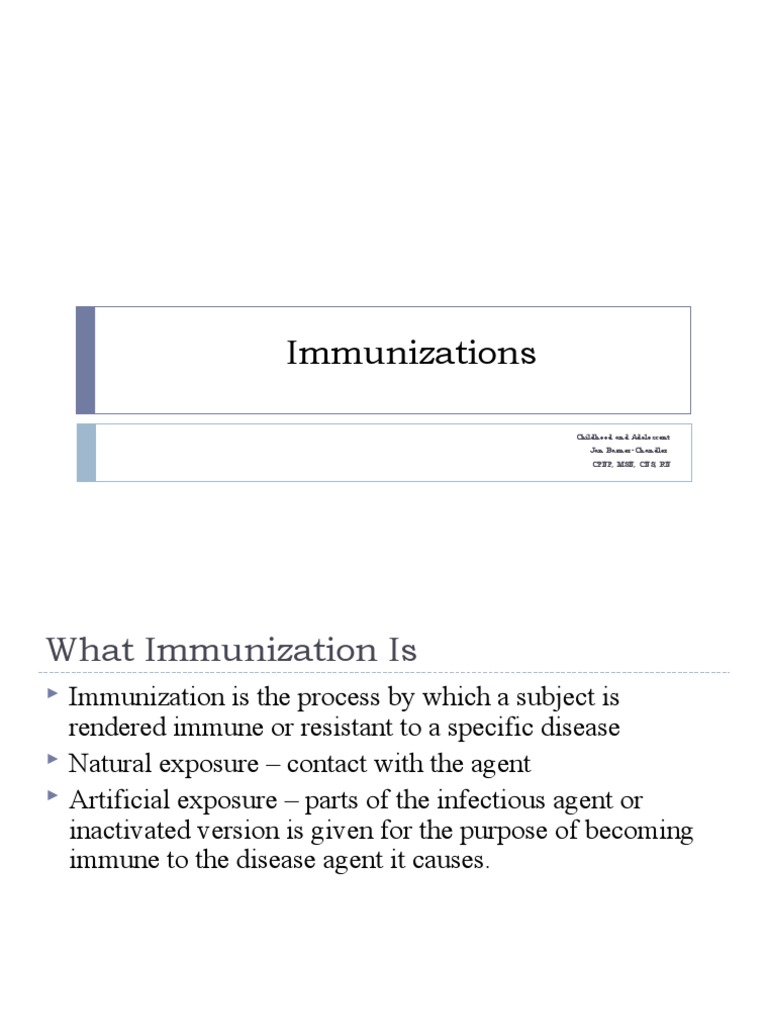 Childhood Immunization Guidelines Overview | PDF | Health Sciences ...