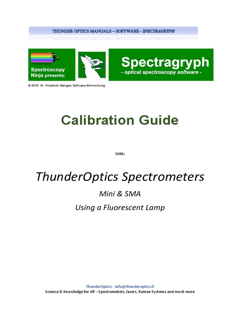 Calibration User Guide | PDF | Emission Spectrum | Raman Spectroscopy
