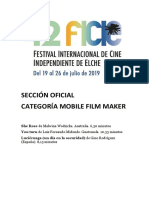 42 Festival Internacional de Cine Independiente de Elche. Sección Oficial. Mobile Film Maker