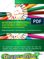 Definitions of Cooperative Learning and Theories Underlying Cooperative Learning