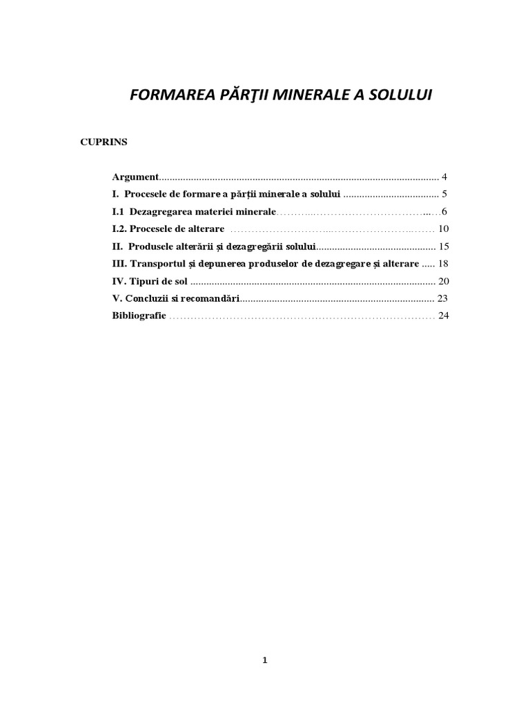 Formarea Solului PDF | PDF