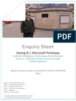 Enquiry Sheet: Seeing AI - Microsoft Prototype