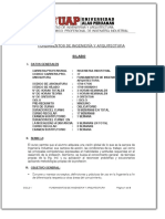 Fundamentos de Ingeniería y Arquitectura Silabo PDF