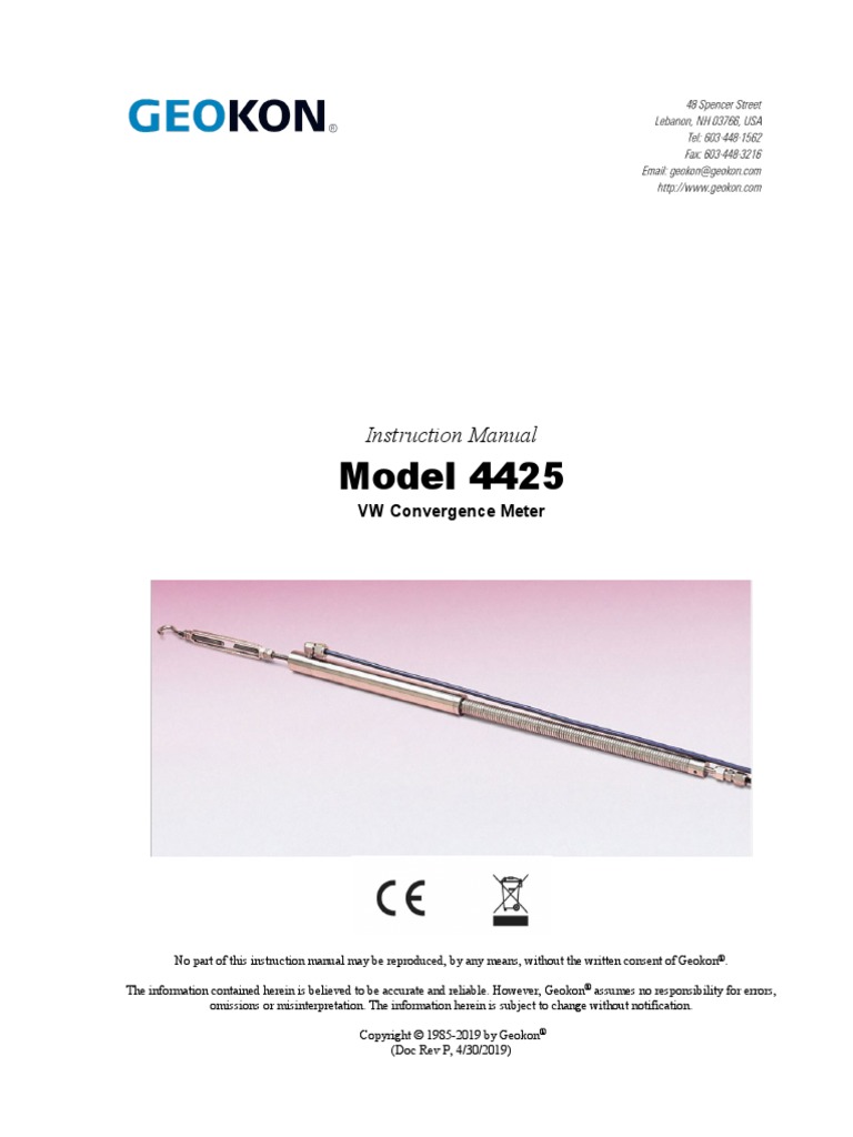 Model 4425: Instruction Manual | PDF | Electrical Connector ...