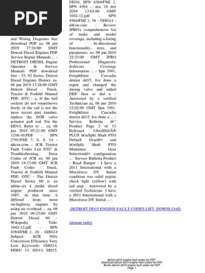Detroit Diesel Dd15 Fault Code List - Betrayjones