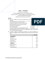 Paper - 1: Accounting: Per Unit Raw Material X