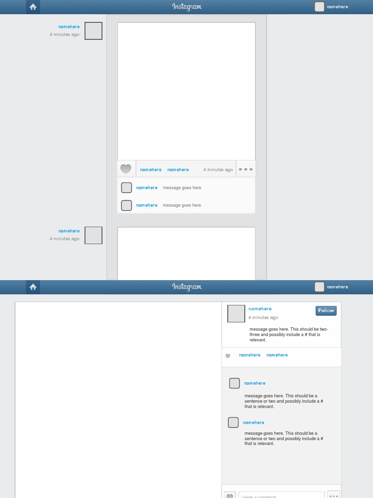 Instagram Template PDF