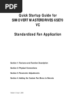 Quick Startup Guide For Simovert Masterdrives 6se70 VC Standardized Fan Application