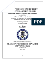 Direct Products and Finitely Generated Abelian Groups: St. Joseph'S College Devagiri (Autonomous)