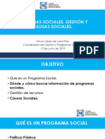 Curso para Aspirantes a Dirigencias Municipales Plan de Trabajo Programas Sociales