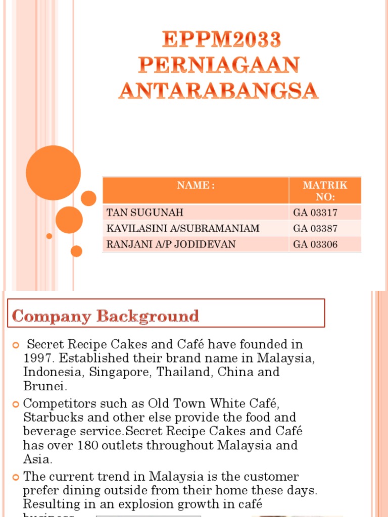 Secret Recipe: Growth and Expansion Strategy | PDF | Franchising ...