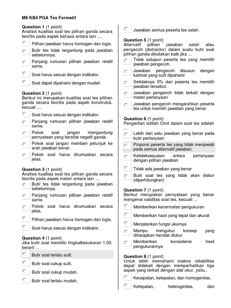 M6 Kb4 Pga Tes Formatif