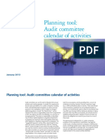Audit Committee Calendar of Activities