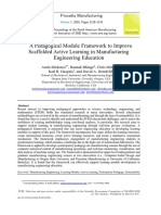 A Pedagogical Module Framework To Improve Scaffolded Active Learning in Manufacturing Engineering Education