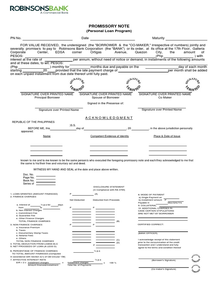 Latest Promissory Note 11.21.17 | PDF | Promissory Note | Loans
