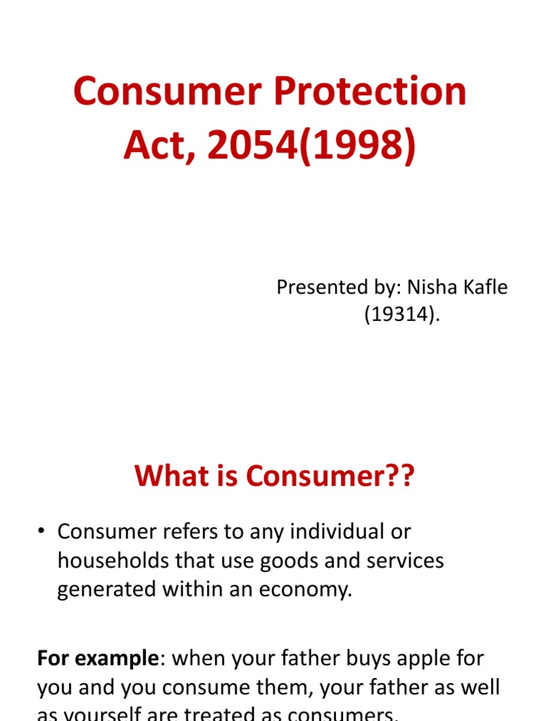 Nepal Consumer Protection Act Overview | PDF | Consumer Protection ...