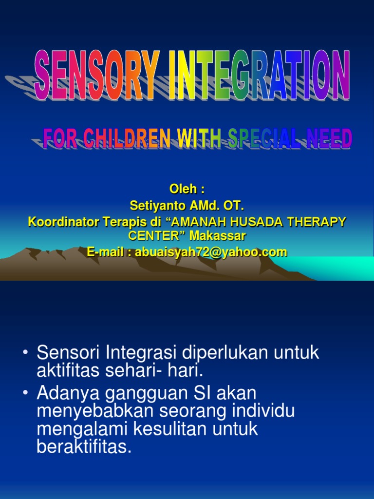 Terapi Sensori Integrasi Anak Khusus | PDF