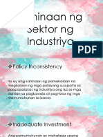 Kahinaan NG Sektor NG Industriya