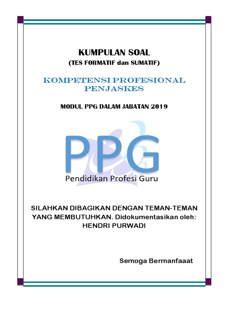 Rekap Soal Formatif Sumatif Kompetensi Profesional Penjaskes