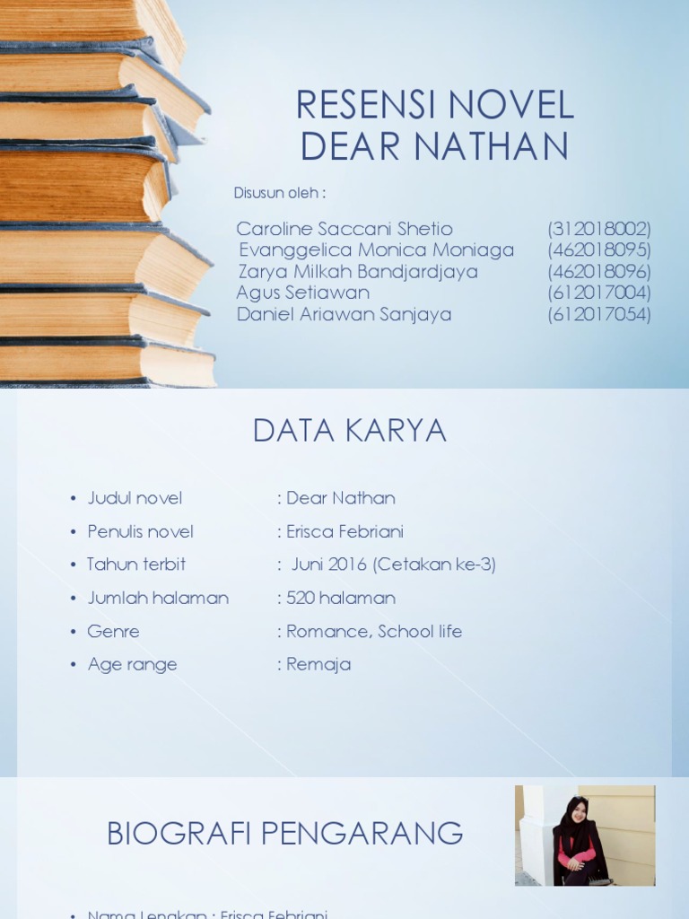 Presentasi Novel Dear Nathan PDF