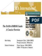 DAMA International DAMA International: The DAMA-DMBOK Guide: A Concise Overview
