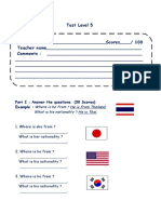 Part I: Answer The Questions. (30 Scores) Example