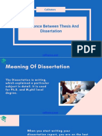 Diffrence Between Thesis and Dessertation