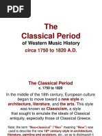 The Classical Period: of Western Music History