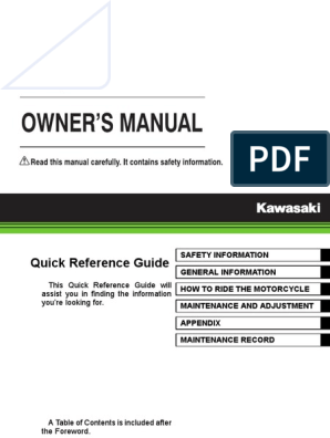 Kawasaki Z650 Owners Manual | Exhaust | Vehicles