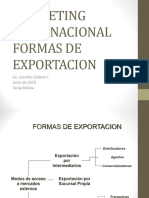 Tipos de Exportacion 2019