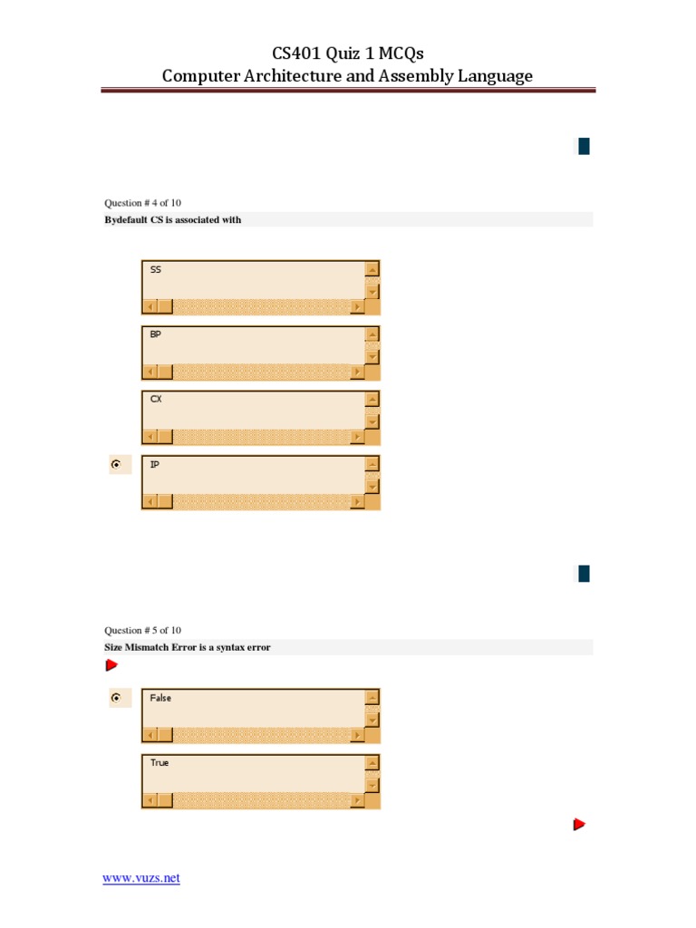 Introduction To Programming - CS201 Quiz 1 | PDF