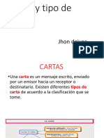 Cartas y Tipo de Cartas Jhon Deivi